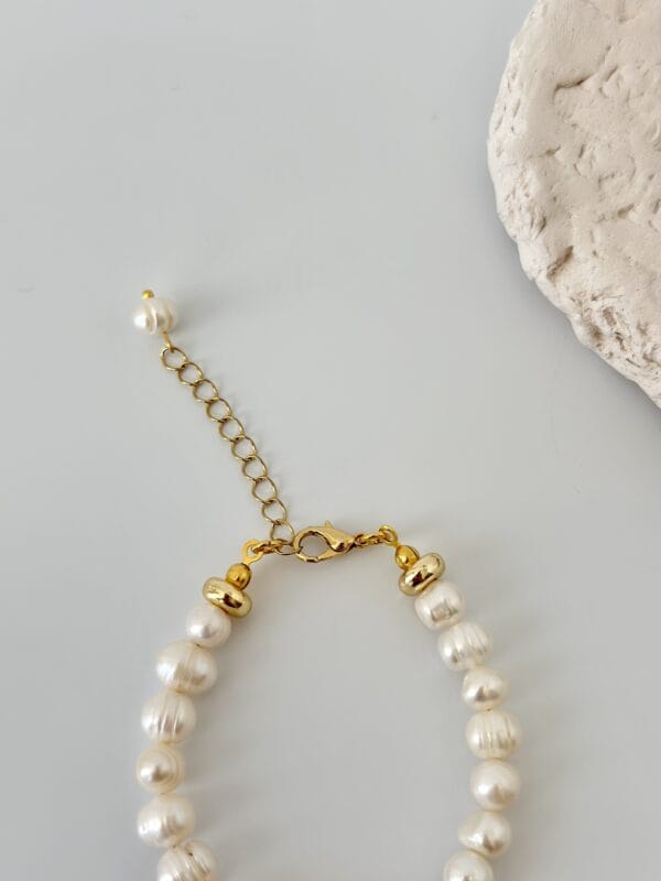 Rondela Detaylı Çelik İnci Bileklik