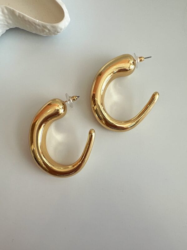 Vip Kalın Büyük Gold Küpe