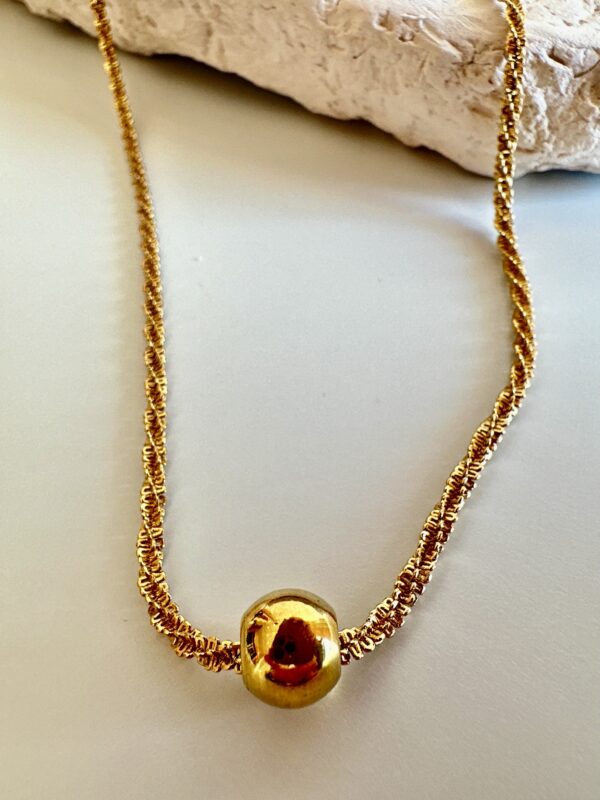 Çelik Top Detaylı Vip Kolye