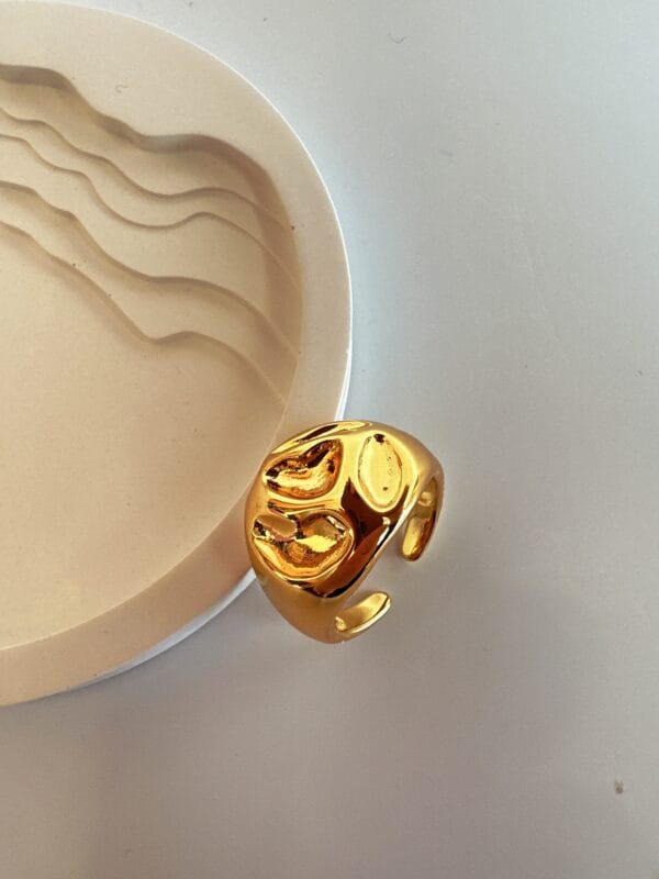 Çelik Gold Ayarlanabilir Yüzük