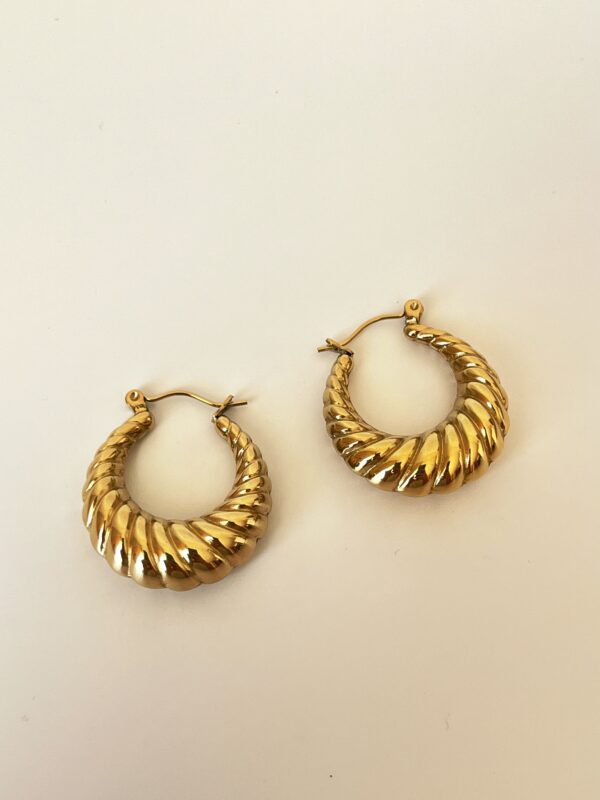 Vintage Çelik Halka Küpe