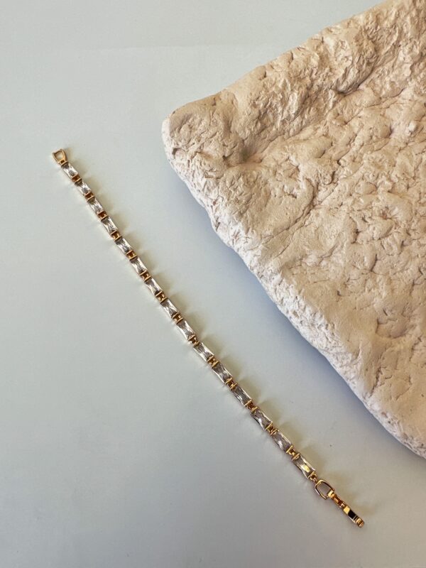 Vip Çelik Zirkon Taş Detaylı Bileklik