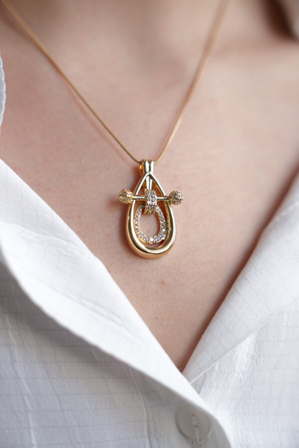 Zirkon Taşlı Vintage Model Kadın Kolye