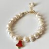 Yılbaşı Temalı Tasarım Gerçek İnci Bileklik