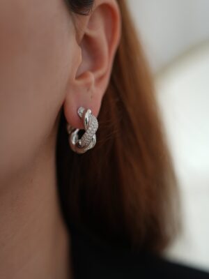 504b6b62747d82466852fbdc001e9656-1.jpg Zirkon Taş Detaylı Gümüş Renk Halka Küpe