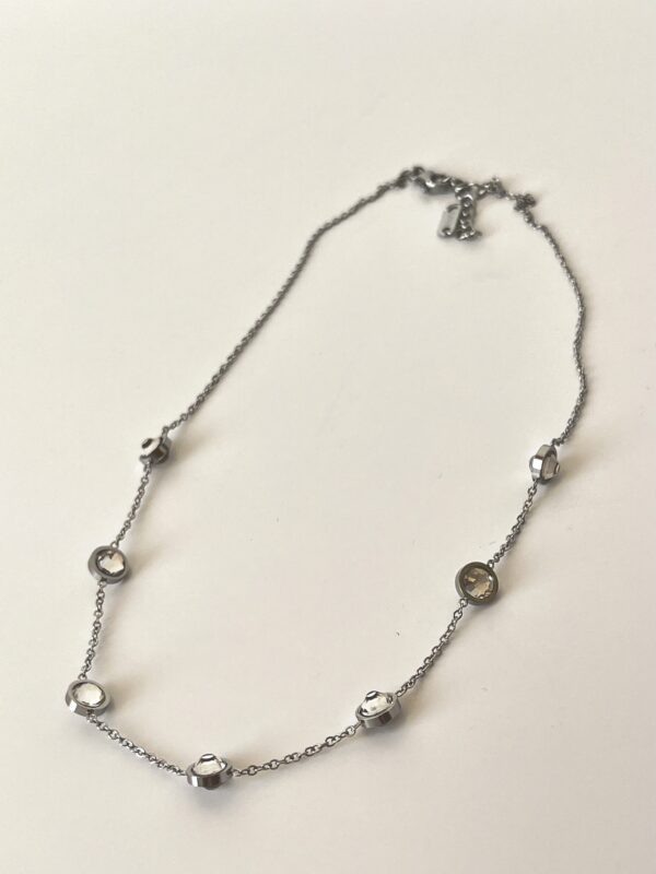 Zirkon Taşlı Çelik Kolye