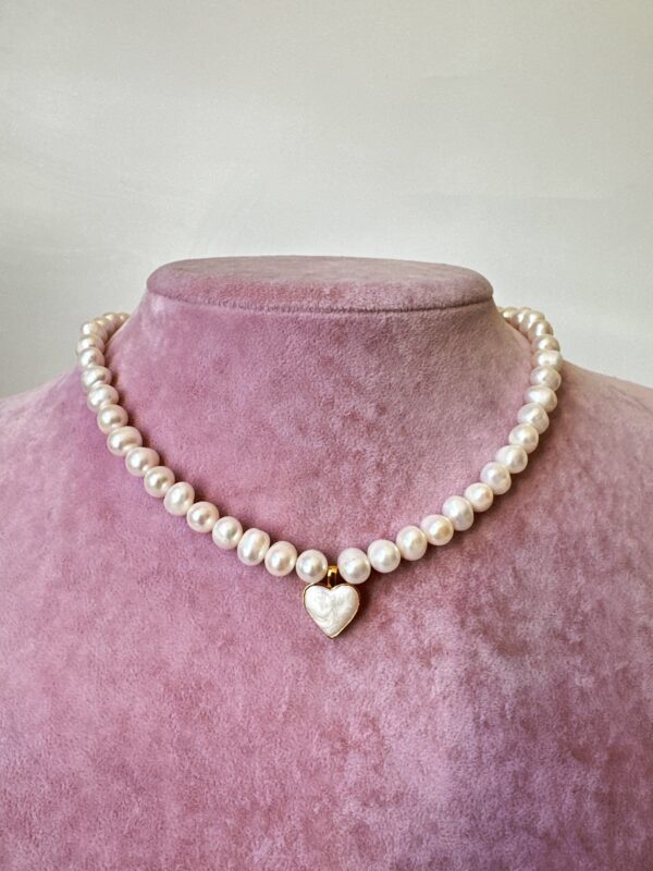 Vip Kalite Pirinç Üzeri Altın Kaplama A++ 7-8 mm Tatlı Su İncisi Kolye