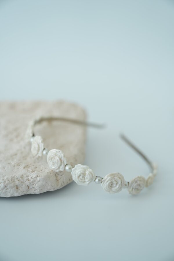 Çiçek Detaylı Gelin Saç Aksesuarı