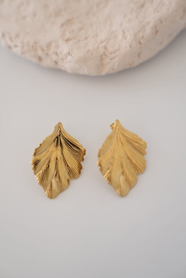 Yaprak Model Çelik Küpe