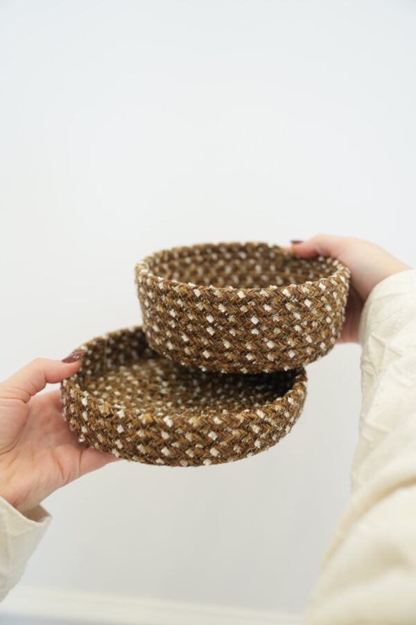 Simli Model Kahverengi Mini Takı Organizer ve Saklama Kutusu