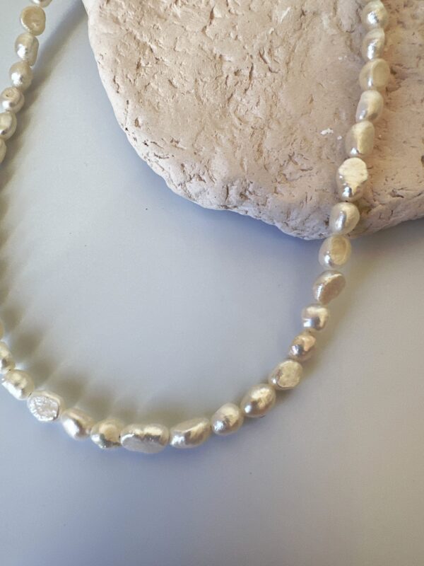 Vip Kalite Pirinç Üzeri Altın Kaplama Amorf Tatlı Su İncisi Kolye