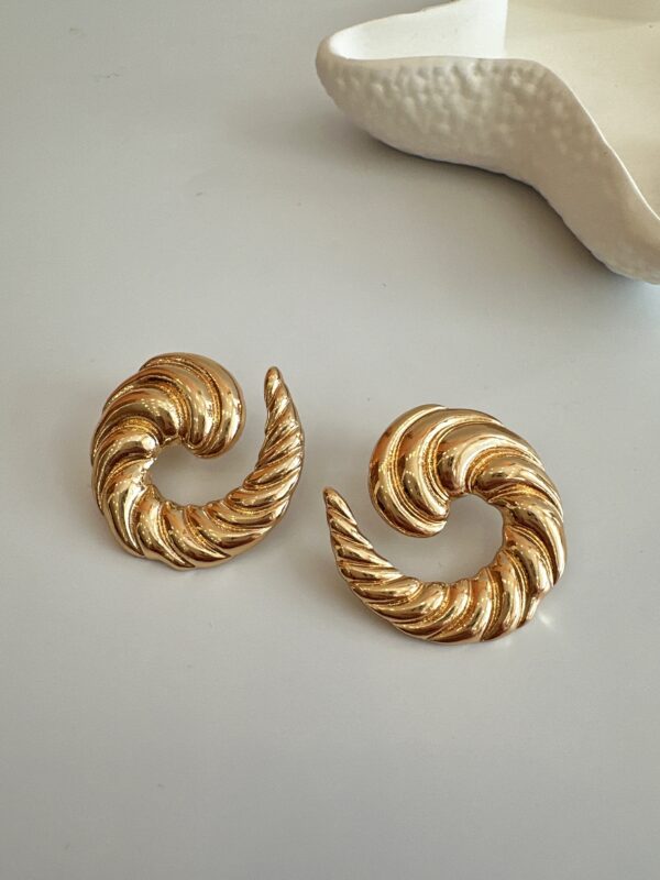 Vip Burgu Büyük Gold Halka Küpe