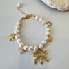Büyük Charmlı İnci Bileklik