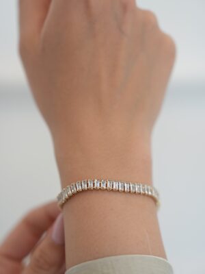 Kadın Su Yolu Bileklik Beyaz (Gold)