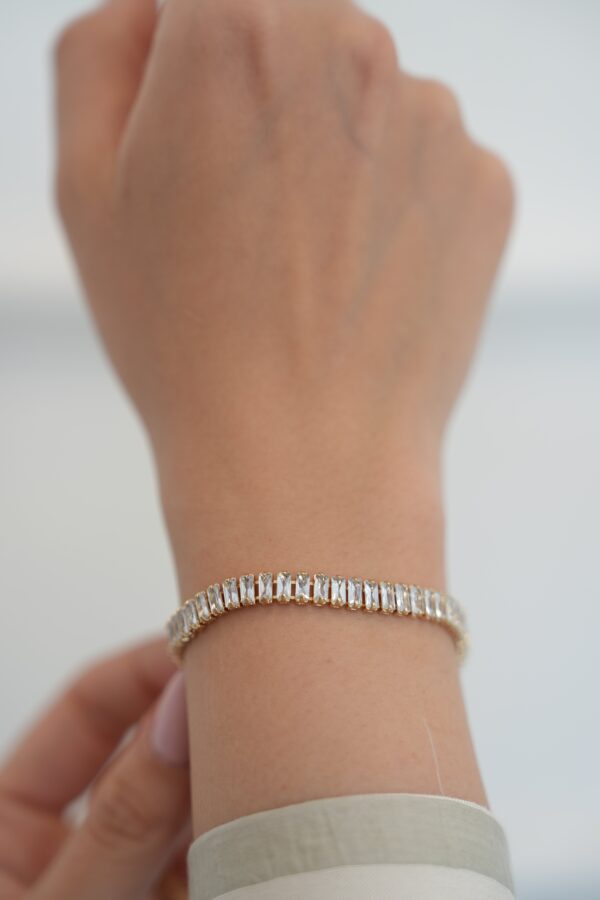 Kadın Su Yolu Bileklik Beyaz (Gold)