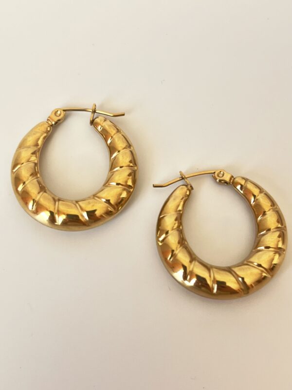 Vintage Çelik Halka Küpe