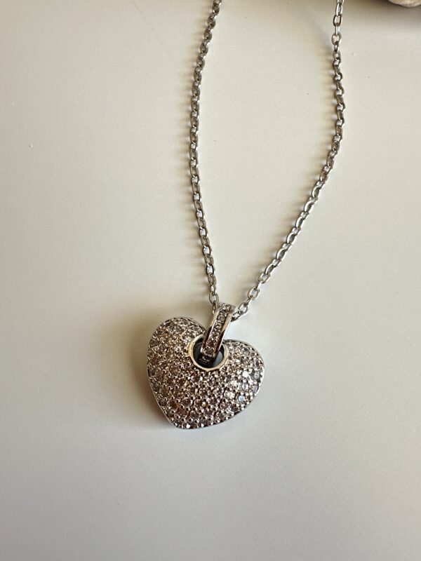 Zirkon Taş Detaylı Kalp Model Vip Kolye
