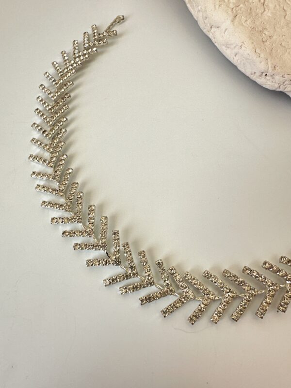 Zirkon Taş Detaylı Gelin Saç Aksesuarı