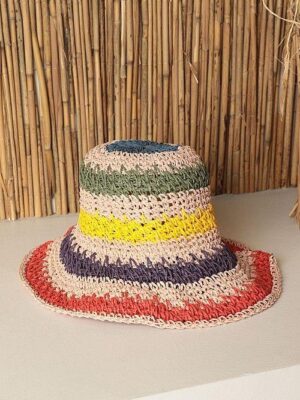 68ac4c18cc6972a808a6e8f6a08534eb.jpg Renkli Örgülü Hasır Şapka