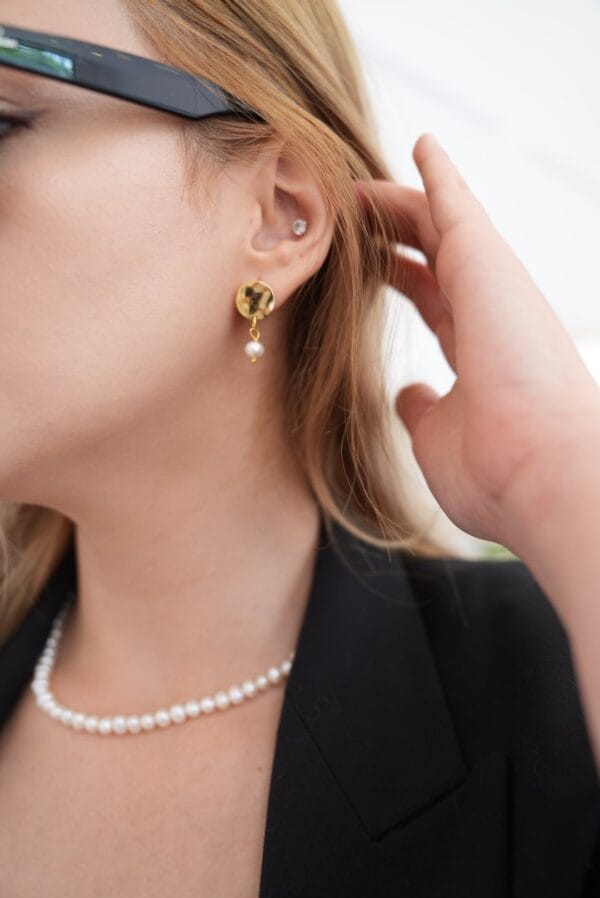 Angelina Gerçek İnci Küpe