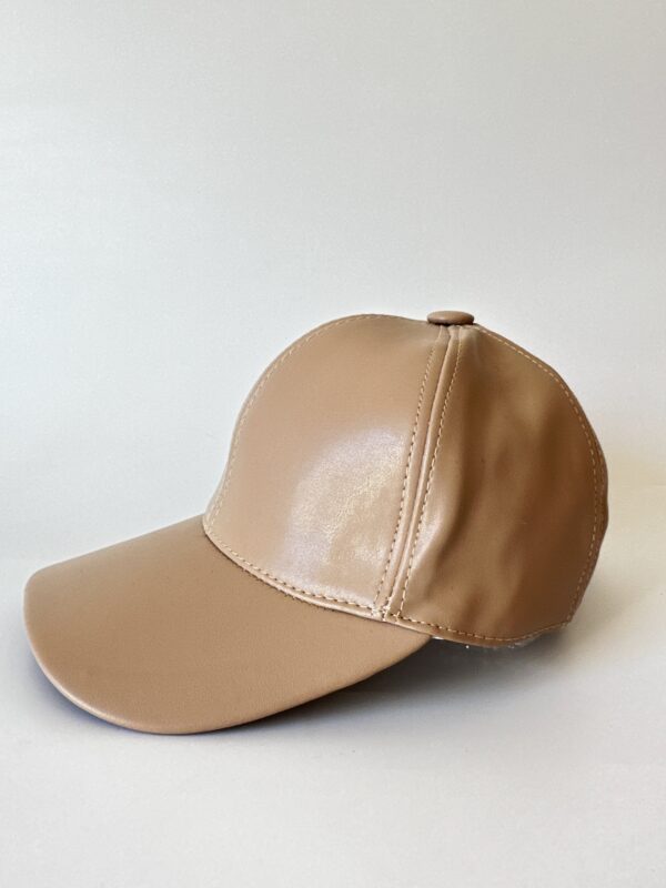 Suni Deri Kadın Kep-Bej