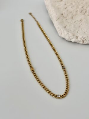 6f4404045b2afac0e85b840aa1868e38-1.jpg Zirkon Taş Detaylı Gold Çelik Kolye