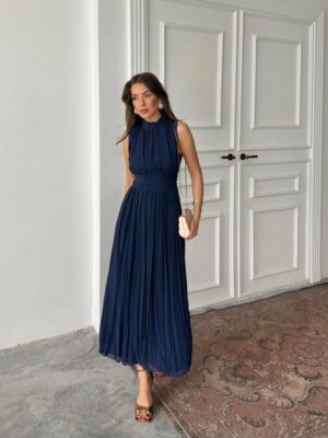 717f2f3e0dff26a73e97a610e52d83f7.jpg Lacivert Şifon Elbise