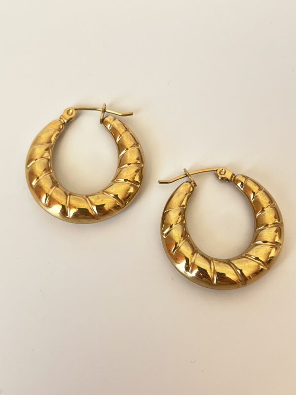 Vintage Çelik Halka Küpe