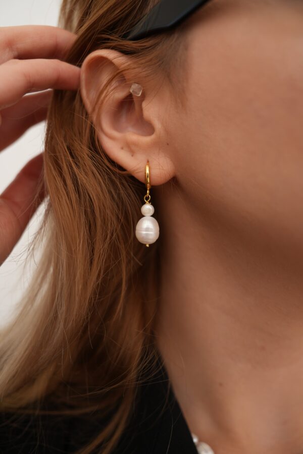 Damla İnci Detaylı Vip Gerçek İnci Kolye Bileklik ve Küpe Seti