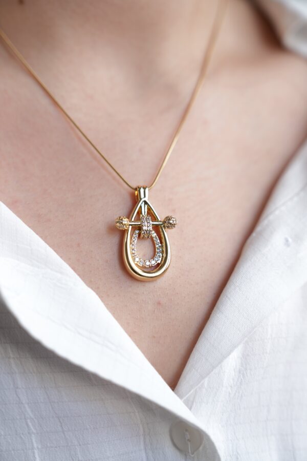 Zirkon Taşlı Vintage Model Kadın Kolye