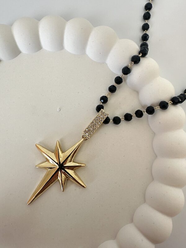 Zirkon Taş Detaylı Kuzey Yıldızı Model Vip Kolye