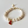 Yılbaşı Temalı Tasarım Gerçek İnci Bileklik