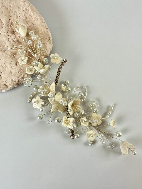 El Yapımı Çiçekli Model Tasarım Gelin Tacı