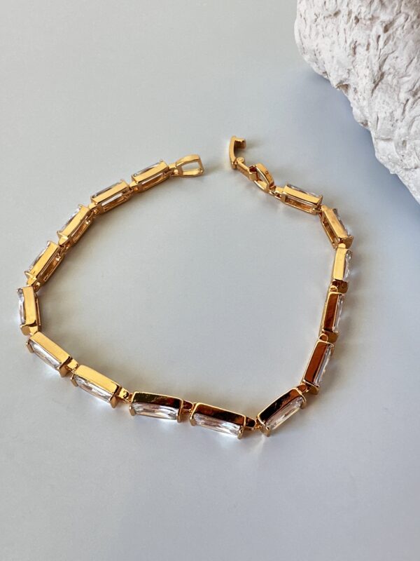 Vip Çelik Zirkon Taş Detaylı Bileklik