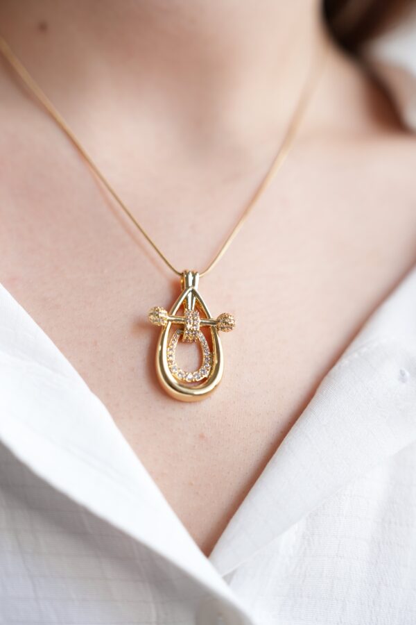 Zirkon Taşlı Vintage Model Kadın Kolye