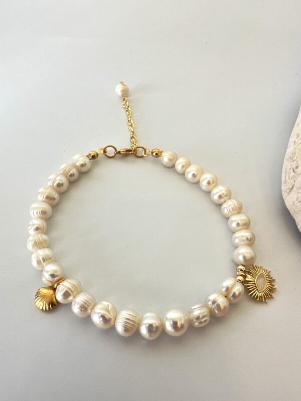 Sedefli Gerçek İnci Halhal