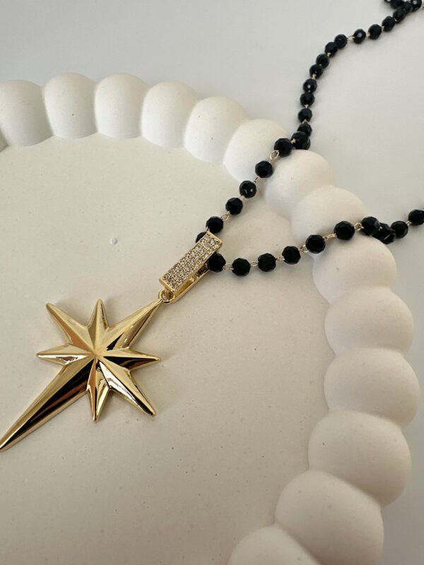 Zirkon Taş Detaylı Kuzey Yıldızı Model Vip Kolye