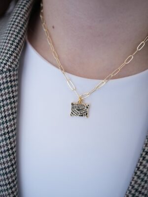 Bavul Sallantılı Çelik Kolye