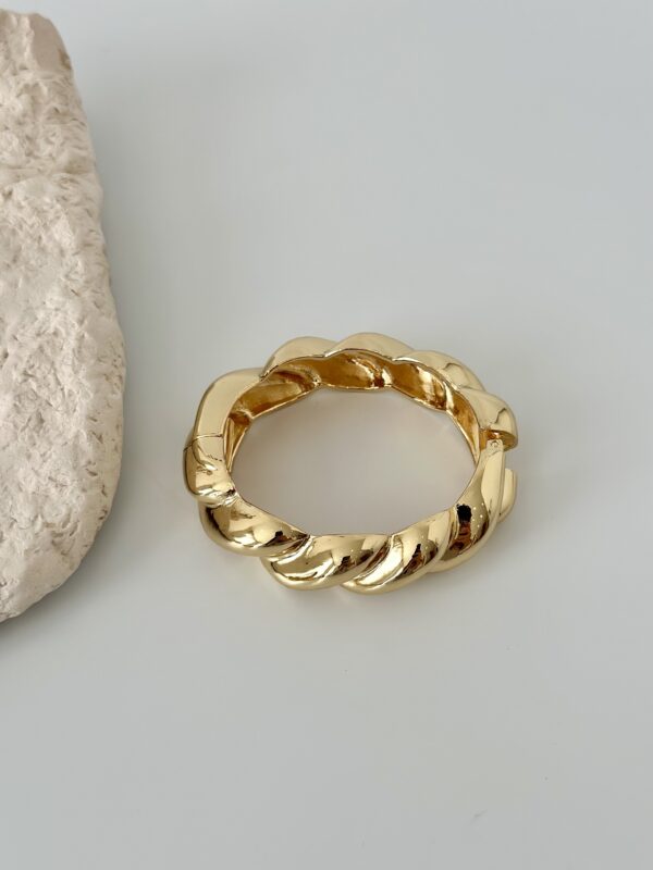 Burgu Model Çelik Kalın Bileklik