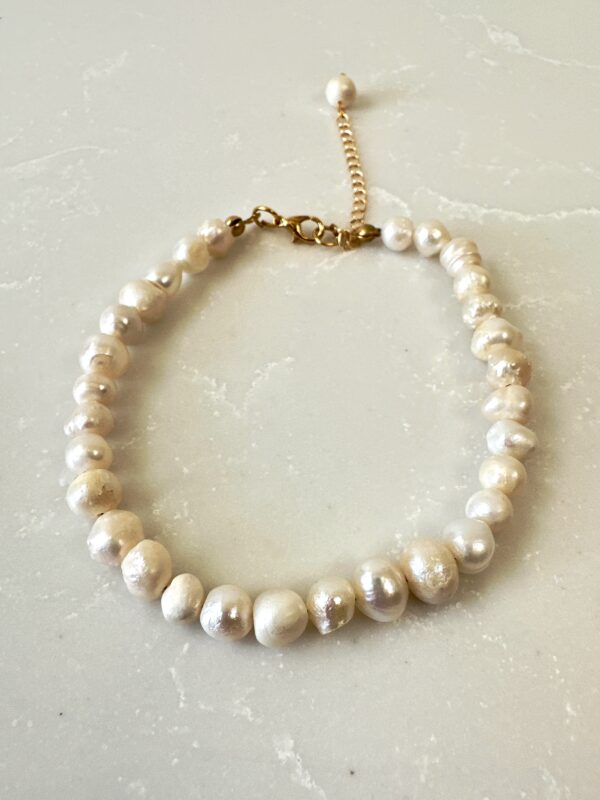 Pirinç Üzeri Altın Kaplama Materyal ile Tasarlanmış İnci Halhal