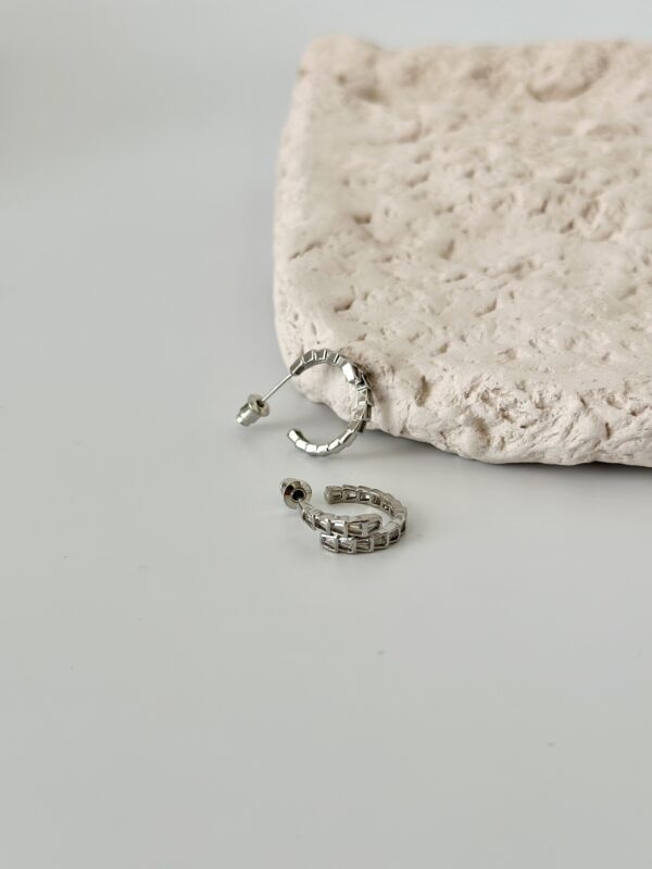 Yılan Model Çelik Küpe