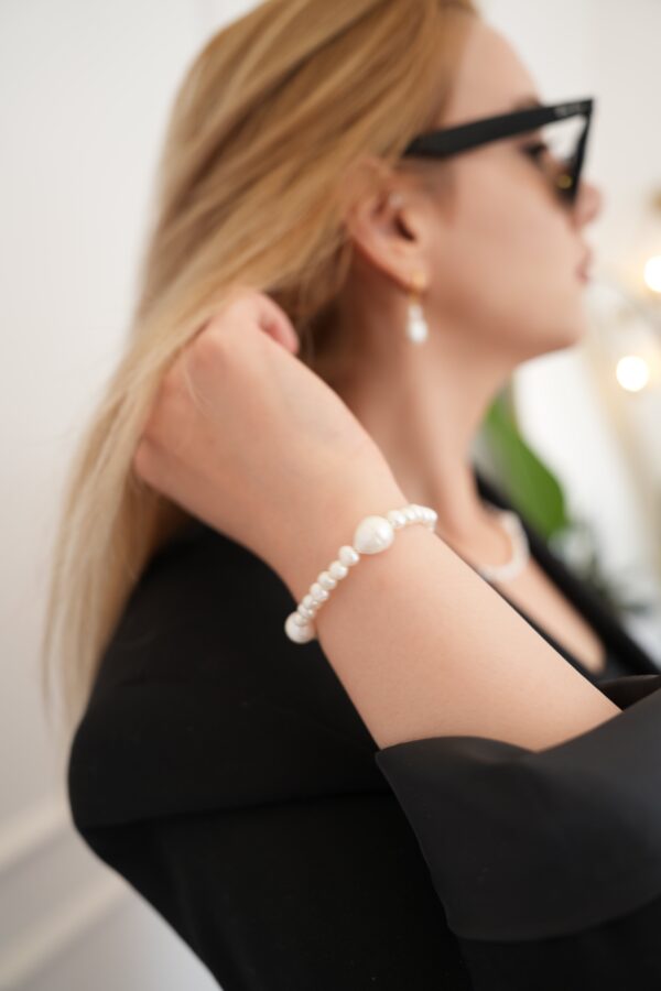 Damla İnci Detaylı Vip Gerçek İnci Bileklik
