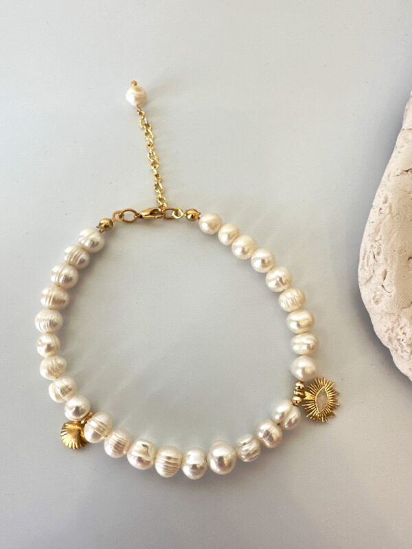 Sedefli Gerçek İnci Halhal