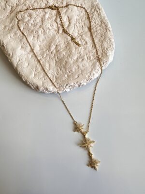 92477fb0cb2d07e0a83cff61f8480b86-2.jpg Kuzey Yıldızı Detaylı Zirkon Taşlı Çelik Kolye