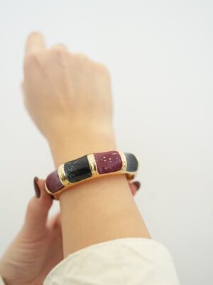 93c2d583365b2f702b86d9d7189156b0-1.jpg Siyah ve Bordo Renkli Çelik Mineli Bileklik