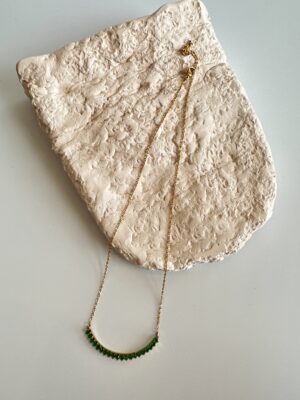 Yeşil Zirkon Taş Detaylı Vip Kolye