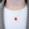 Çilek Detaylı Çelik Kolye