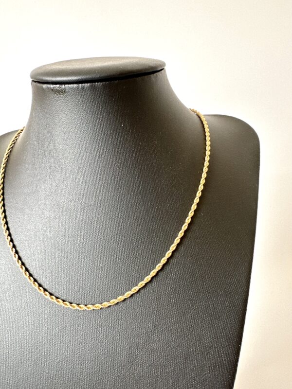 Altın Renk Burgulu Çelik Zincir Kolye