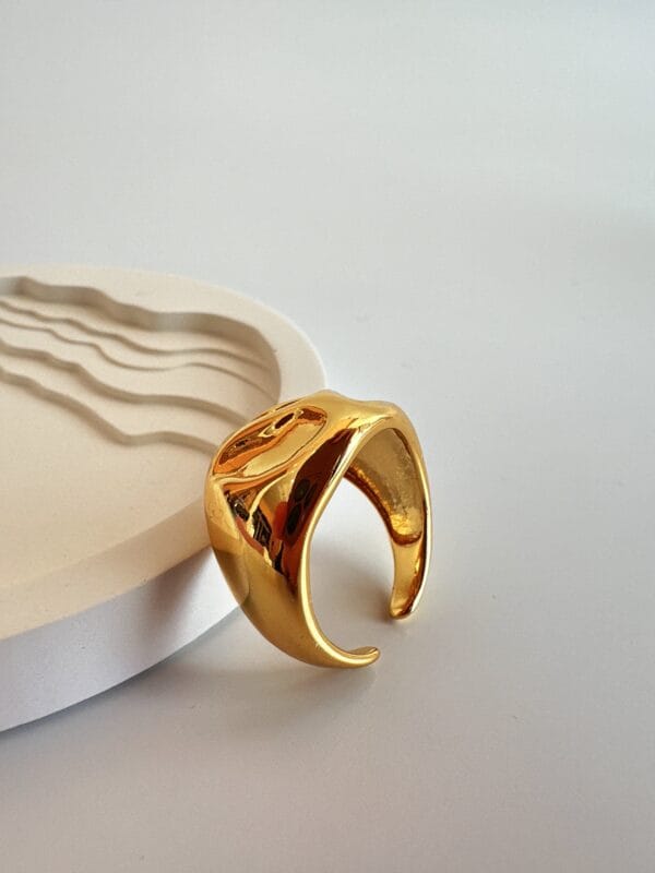 Çelik Gold Ayarlanabilir Yüzük