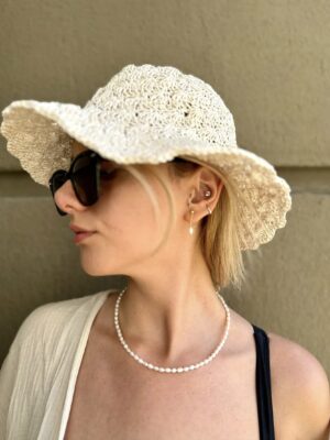 24 K Altın Kaplama Arpa İnci Kolye